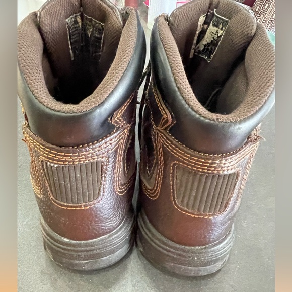 HERMAN SURVIVORS WATERPROOF LEATHER WORK BOOTS. BROWN Steel toes. Men’s size 8.5 - Picture 2 of 6